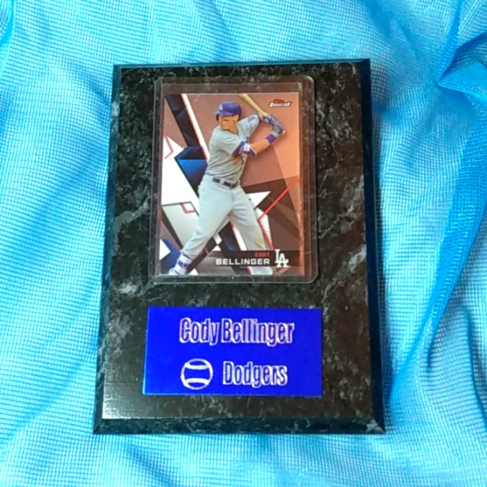 Cody Bellinger LA Dodgers Baseball Card on Plaque